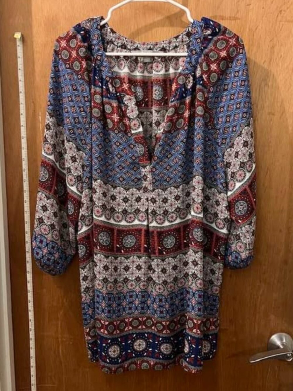 🐻Size 2X - Valerie Stevens - Multi-Colored Peasant Blouse